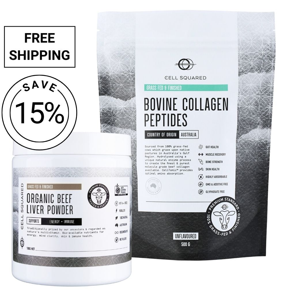 Liver &amp; Bovine Collagen Powder Bundle - Save 15%