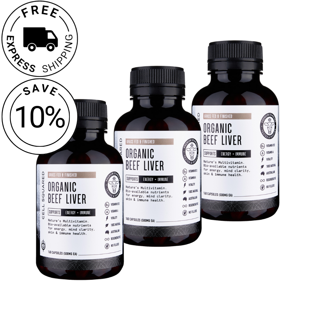 Organic Grass-Fed Beef Liver Capsules - 3 Month Supply Save 10%