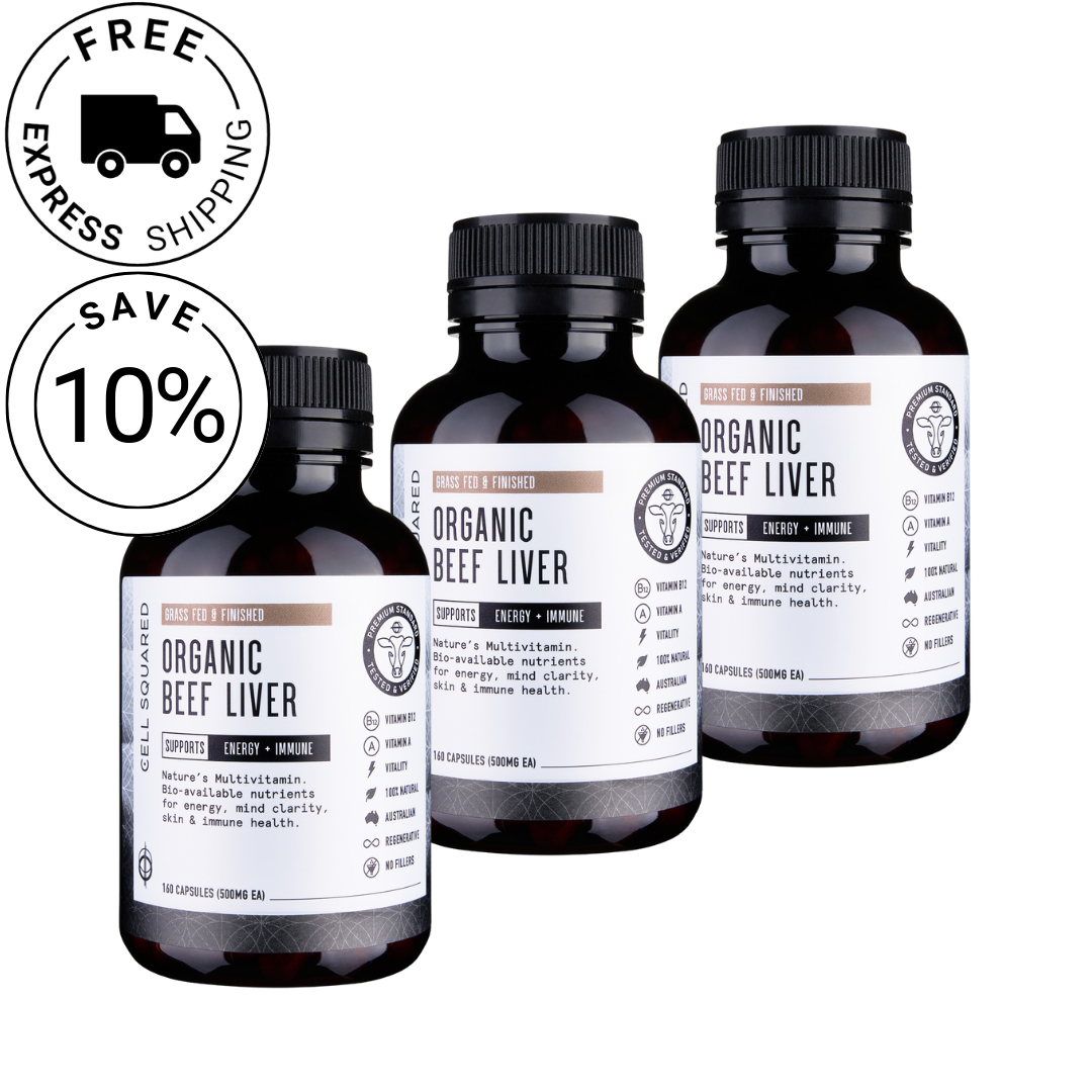 Organic Grass-Fed Beef Liver Capsules - 3 Month Supply Save 10%