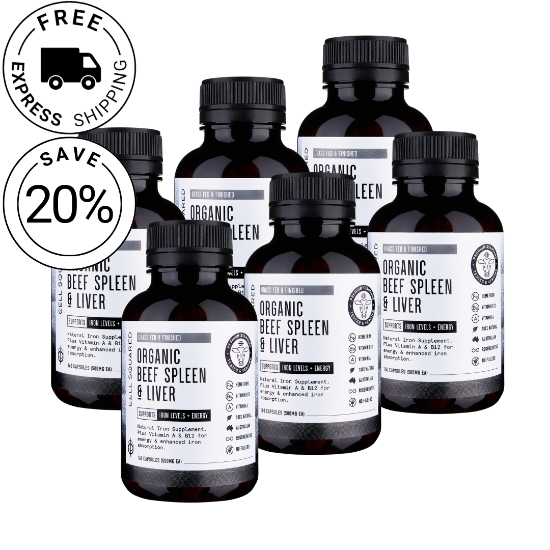 &#39;Ultimate Natural Iron Supplement&#39; Beef Spleen &amp; Liver 6 month Supply Save $71.95 (20%OFF)